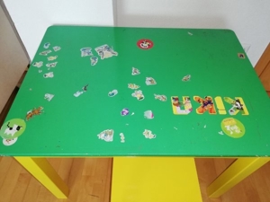 Kindertisch mit Stuhl und Sitzbank Ikea Bild 3