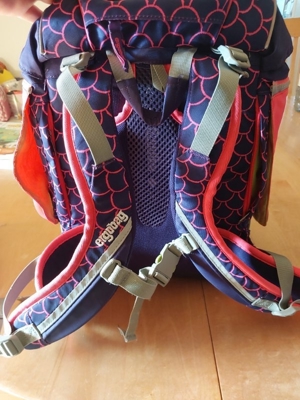 Ergobag Schulrucksack inklusive Federmäppchen und 4 Kletties inkl. Zip Set pink Bild 5