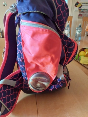 Ergobag Schulrucksack inklusive Federmäppchen und 4 Kletties inkl. Zip Set pink Bild 3