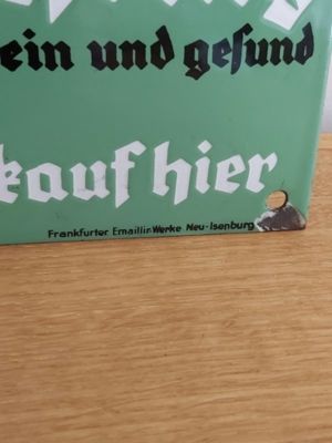 altes Email Schild Emaillschild Deutscher Honig 30er Jahre! Bild 4
