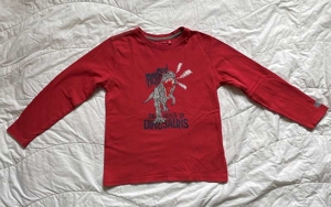 schönes, fast neuwertiges Shirt   Longsleeve, Größe 128-134, Salt & Pepper, rot Bild 2