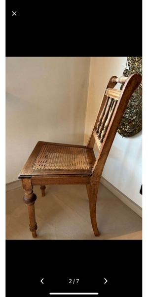 Antiker Stuhl mit Wiener Geflecht  Bild 2