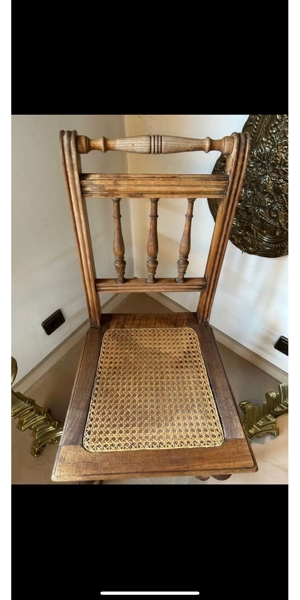 Antiker Stuhl mit Wiener Geflecht  Bild 7