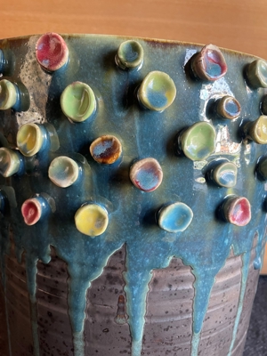 handgemachte Vase Keramik glasiert Bild 2