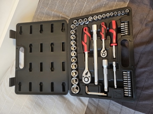 STIER Steckschlüsselsatz, 54 teilig, 1/4 Zoll und 1/2 Zoll, Schraubenschlüssel und Bits Bild 2