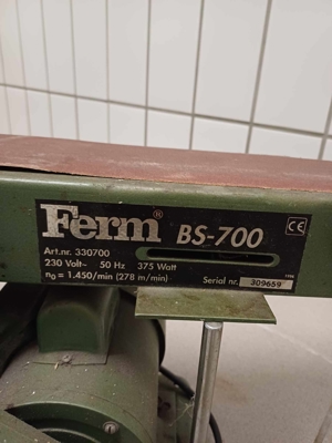 Bandschleifmaschine Ferm BS-700 Bild 4