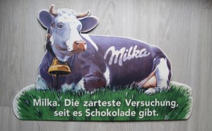 Suchard Milka Kuh Emailschild