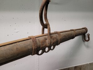 Altes Pferde-Geschirr  Waagscheit Zugschneit 110 cm lang Bild 3