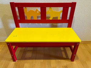 Kindertisch mit Stuhl und Sitzbank Ikea Bild 4