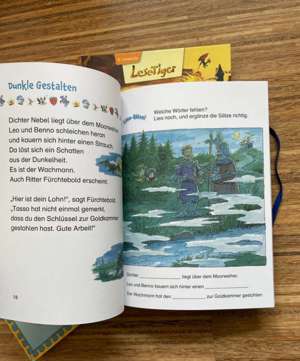 Leselernmappe Leselöwen mit Erstlesebuch   Buch, Übungsheft & Kartenspiel Bild 5