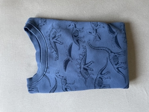 schönes Sweatshirt Jungen, H&M, Gr. 142, blau mit Dinosaurier Bild 2