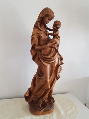Mutter Gottes 70 cm - Handgeschnitzt Bild 4