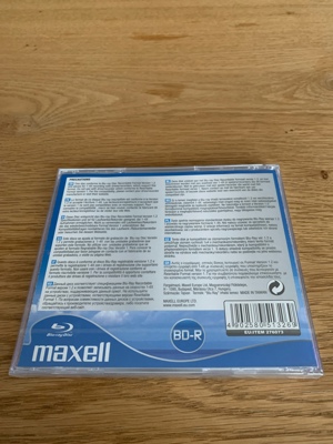 Maxell BD-R, 1x-4x, 25GB Blu-ray Disc Juwel Case Single Bild 2