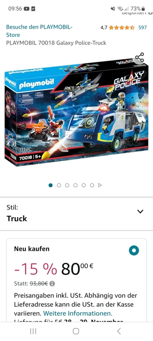 Playmobil Galaxy Police Truck  Bild 2