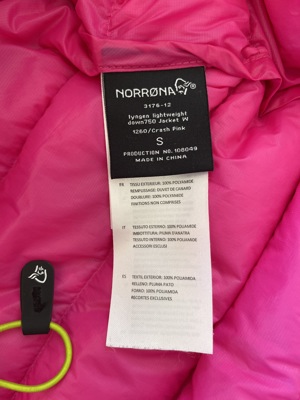 Norrona lyngen lightweight down750 Jacket Damen Größe S, pink Bild 4