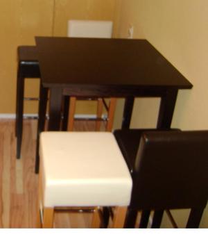 Tisch und 4 Barstühle Barset Esszimmertisch hoch Bild 2