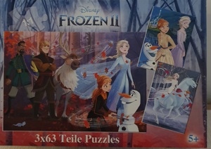 3x Puzzle Disney "Frozen II" Bild 1