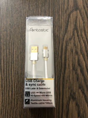 Fontastic USB-Ladekabel, OVP Bild 1
