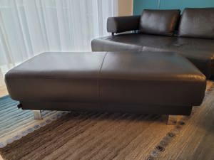Couch, Sofa, Wohnlandschaft "Ewald Schillig" echtes Leder dunkelbraun Bild 3