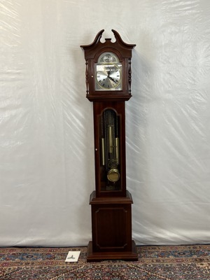 Biedermeier Uhr englische Standuhr Mahagoni Barock STILMÖBEL