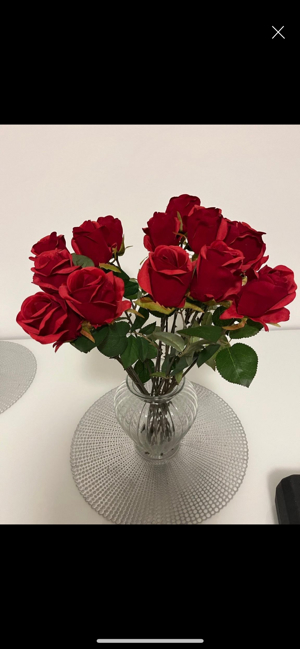 18 rose mit vase mit kerzenhalter komplet sets wie neu  Bild 2