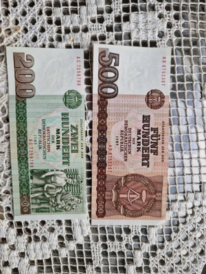 DDR Banknoten Serie 5 bis 500 Mark Bild 3