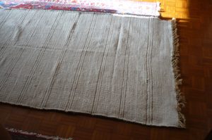 Neuwertiger Handwebeteppich Durry Indisch Schurwolle