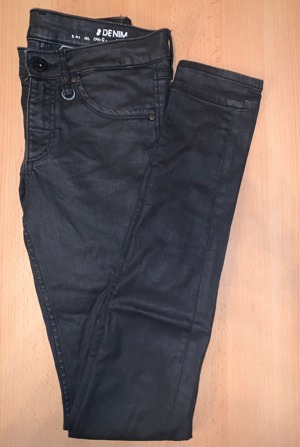 Schwarze Jeans Hosen Gr. 34 (26) - neuwertig - Denim, Skinny Bild 5