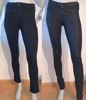 Schwarze Jeans Hosen Gr. 34 (26) - neuwertig - Denim, Skinny Bild 1