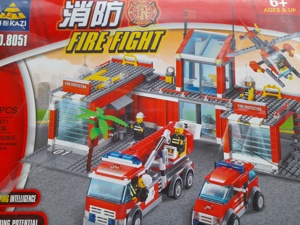 Gr. Feuerwehr-Station, Feuerwache (wie Lego)