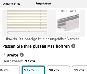 2x Plissee Vorhang 97x94 Bild 2