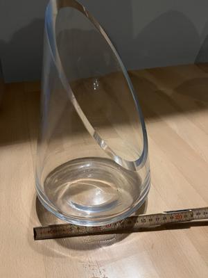 Asymmetrische Glas Vase  Bild 4
