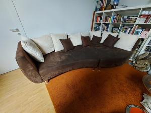 Sofalandschaft Couch braun zu verschenken Bild 2