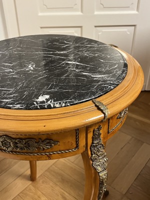 Barock Kommode Tisch Beistelltisch Konsole Barockstil mit Messing und Marmor Louis XV Empire Rokoko Bild 5