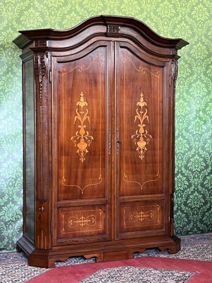 Barock Schrank Empire Dielenschrank Biedermeier Intarsien Kasten Bild 9