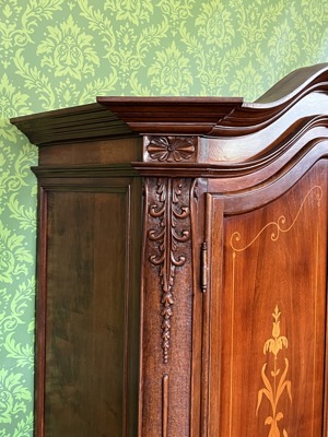 Barock Schrank Empire Dielenschrank Biedermeier Intarsien Kasten Bild 6