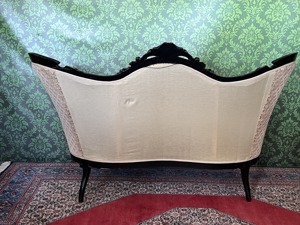 Biedermeier Couch Sofa Barock Sitzmöbel Barockstoff Nussbaum Louis Philippe Bild 3