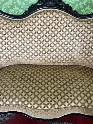 Biedermeier Couch Sofa Barock Sitzmöbel Barockstoff Nussbaum Louis Philippe Bild 8