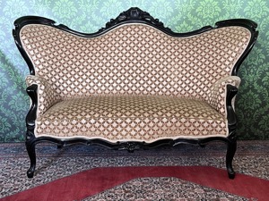 Biedermeier Couch Sofa Barock Sitzmöbel Barockstoff Nussbaum Louis Philippe Bild 1