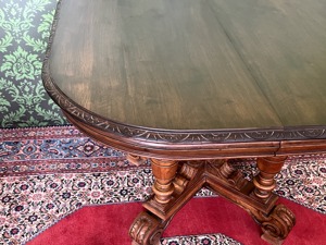 Gründerzeit Esstisch Tisch Nussbaum Esszimmer antik Bild 3