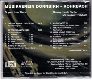 Musikverein Dornbirn - Rohrbach   CD mit Aufnahmen von 1997 1998 (Blasmusik) Bild 2