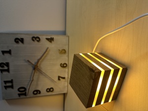 LED Holz Würfel Bild 1