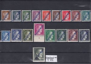 Briefmarken Ö Lokalausgaben Gmünd Alle 13 Ausgaben oder einzeln Postfrisch ** Bild 7