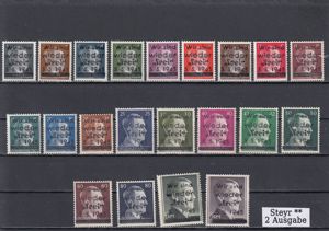 6Briefmarkensätze Österreich Lokalausgaben Steyr 1945 Postfrisch oder einzeln ab 50 Euro Bild 2