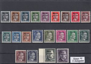 6Briefmarkensätze Österreich Lokalausgaben Steyr 1945 Postfrisch oder einzeln ab 50 Euro Bild 3