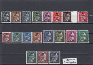 6Briefmarkensätze Österreich Lokalausgaben Steyr 1945 Postfrisch oder einzeln ab 50 Euro Bild 5
