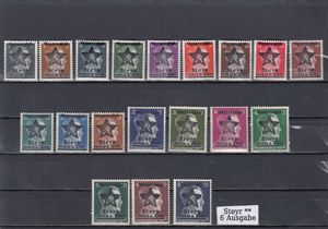 6Briefmarkensätze Österreich Lokalausgaben Steyr 1945 Postfrisch oder einzeln ab 50 Euro Bild 6