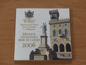 Euro-Kursmünzensatz San Marino 2006 + 5 Euro Silbermünze Bild 1