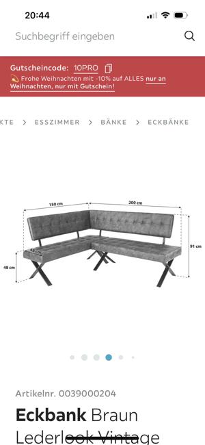 Eckbank mit 2 Stühle Bild 1