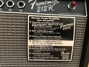 FENDER FRONTMAN 212R GitarrenCombo 100W, 2 x 12"Lautsprecher Bild 2